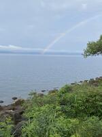 志田浜から見た虹